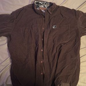 brown corduroy shirt